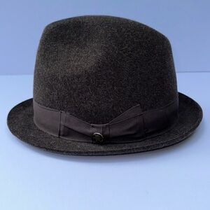 BORSALINO Grand Prix Paris 1900 Italian Vintage Fur Felt Mens Fedora Hat